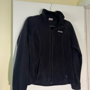 Columbia Black Utility Jacket Full Zip Stand-Up Collar